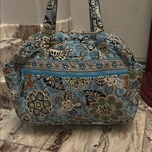 Vera Bradley Floral Blue Travel Bag